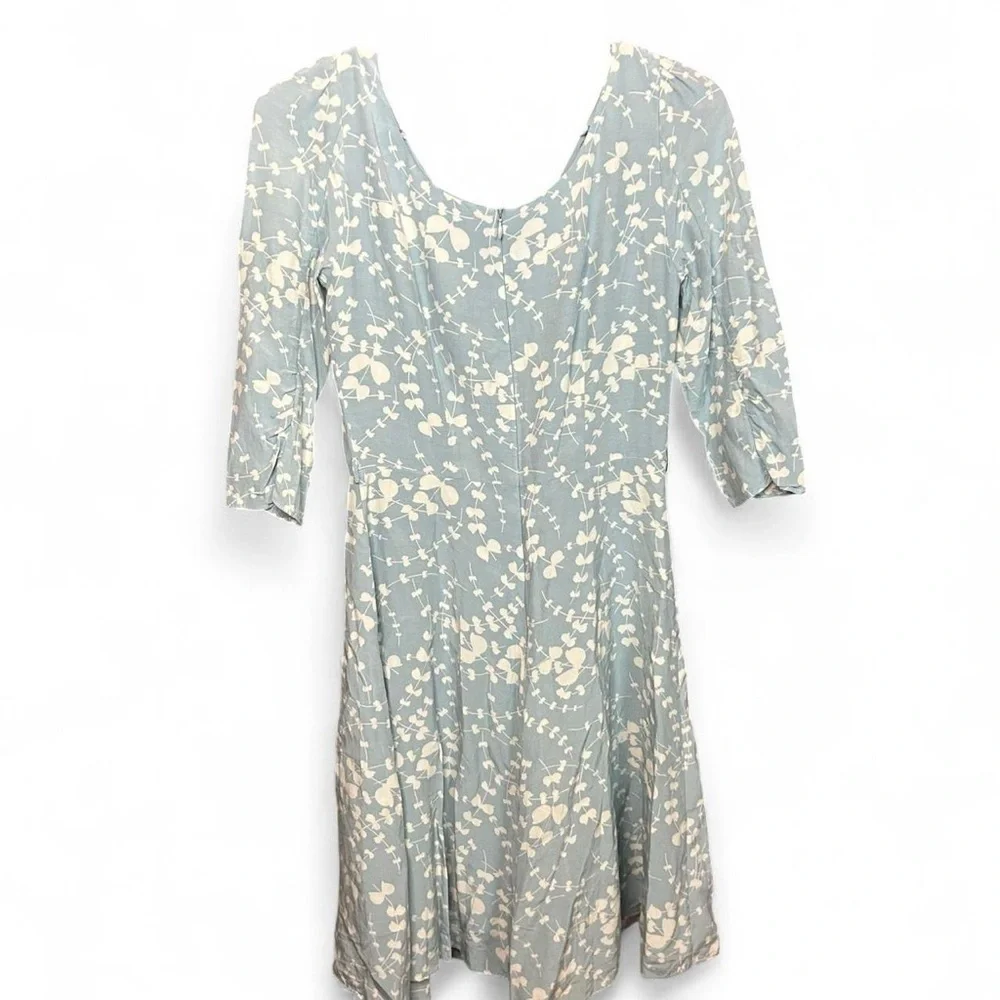 Feminine Fit & Flare -Boden Baby Blue Silk-Lined Dress | US 2 / UK 6